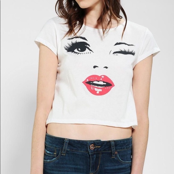 Urban Outfitters Tops - Winking Eye Crop Top - Size S